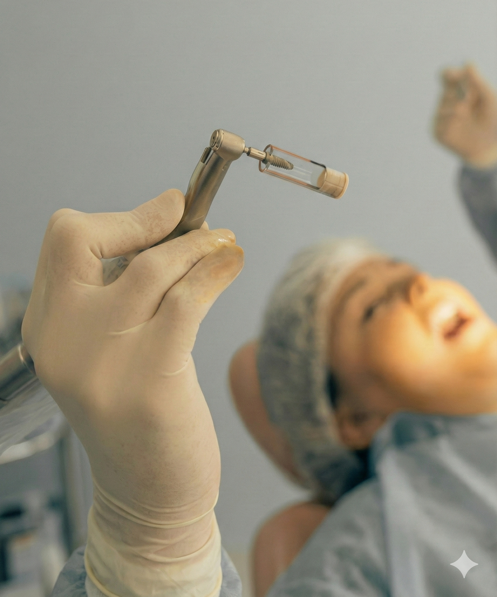 Doctor explicando implantes